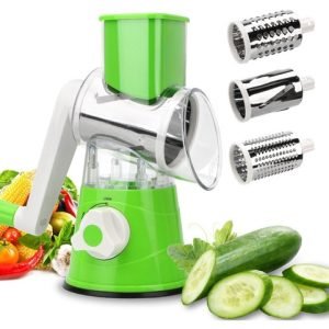 Rallador Cortador Vegetales Verduras Queso En Acero Clicshop Color Verde