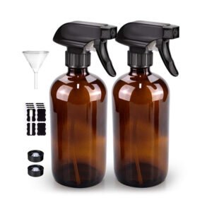 Botella Spray de Vidrio Ámbar Pack x 2