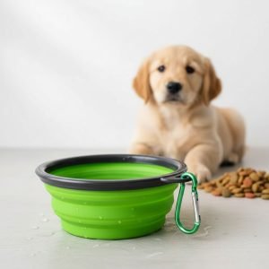 Plato Plegable En Silicona Comedero - Bebedero Para Mascotas