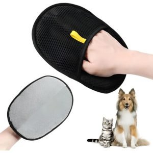 Mxsimedarby 2pzs Guantes Removedor Cepillo Quita Pelo Mascotas,guante Reutilizables De Cara Para Eliminar Pelo De... Negro