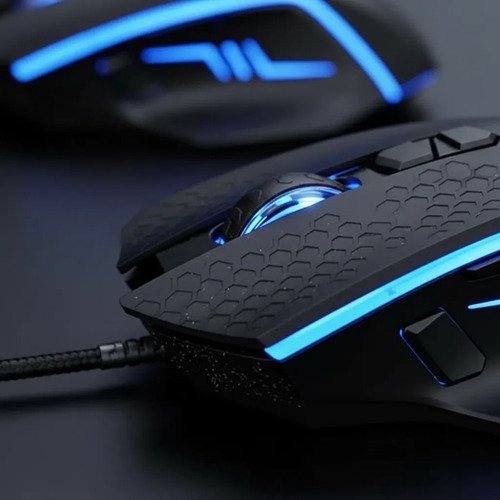 Mouse Gamer Imice Alámbrico Usb Con Luces Led Negro - Imagen 3