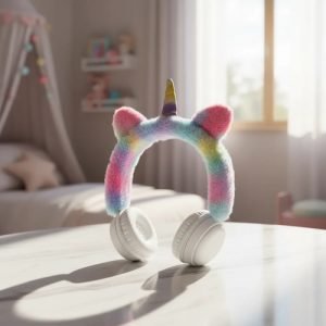 Auriculares Vincha Unicornio De Peluche Cableada Ah-007