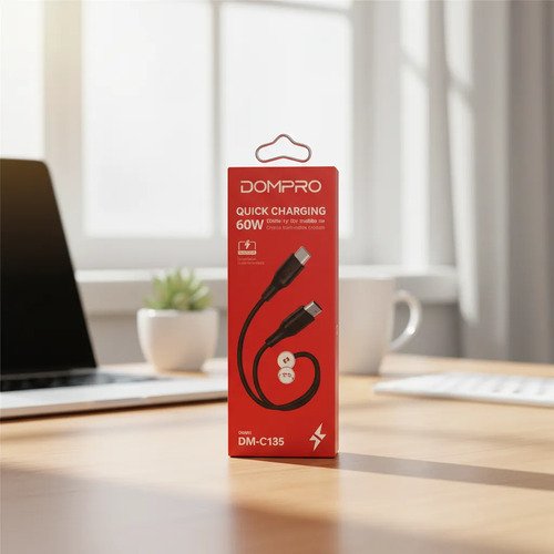 Cable De Datos Usb-c A Usb-c Dompro C10b - Imagen 4