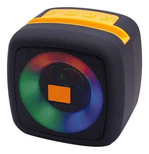 Parlante Bluetooth T&g Tg-359 Mini Cubo Luces Led Rgb Soporte Celular 7w Azul Marino