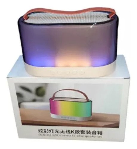 Parlante Portatil Luces C/ 2 Microfonos Para Karaoke - Imagen 5