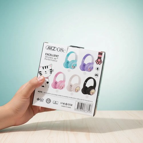 Auriculares Vincha Inalámbricos Akz 08c Para Niños - Imagen 5