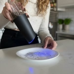 Molinillo Eléctrico Sal Pimienta Automático Negro Molinillo